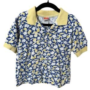 Vintage McKids McDonald’s Blue/Yellow Polo Short Sleeve Shirt Made In USA 4t